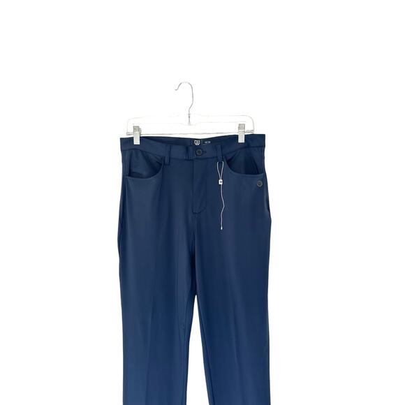 Graham Luxe Men's Navy Blue Performance Nylon Stretch Golf Pants Size 34 x 34 - Picture 3 of 11